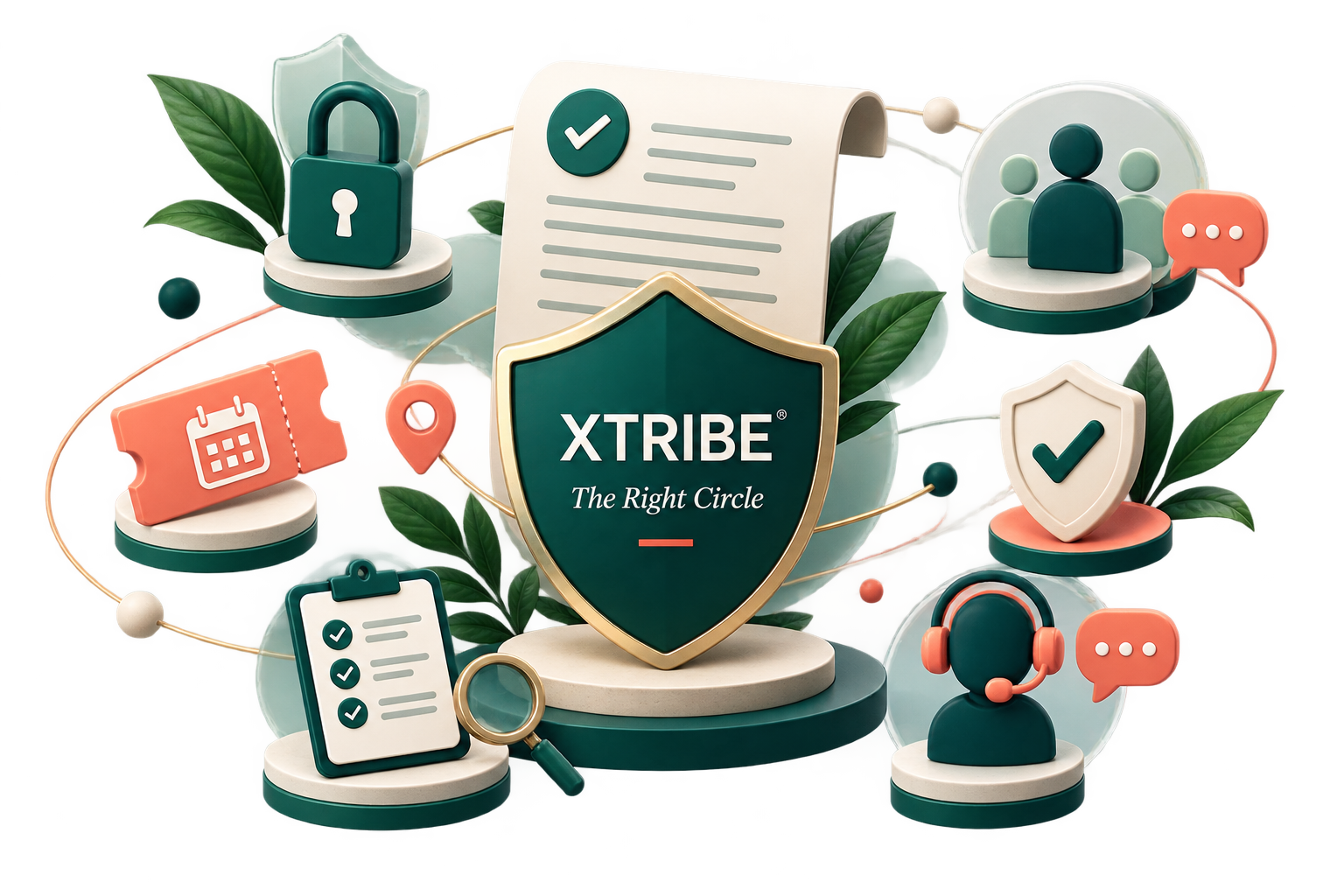Privacy, bookings, participation, safety and trust across the XTribe experience