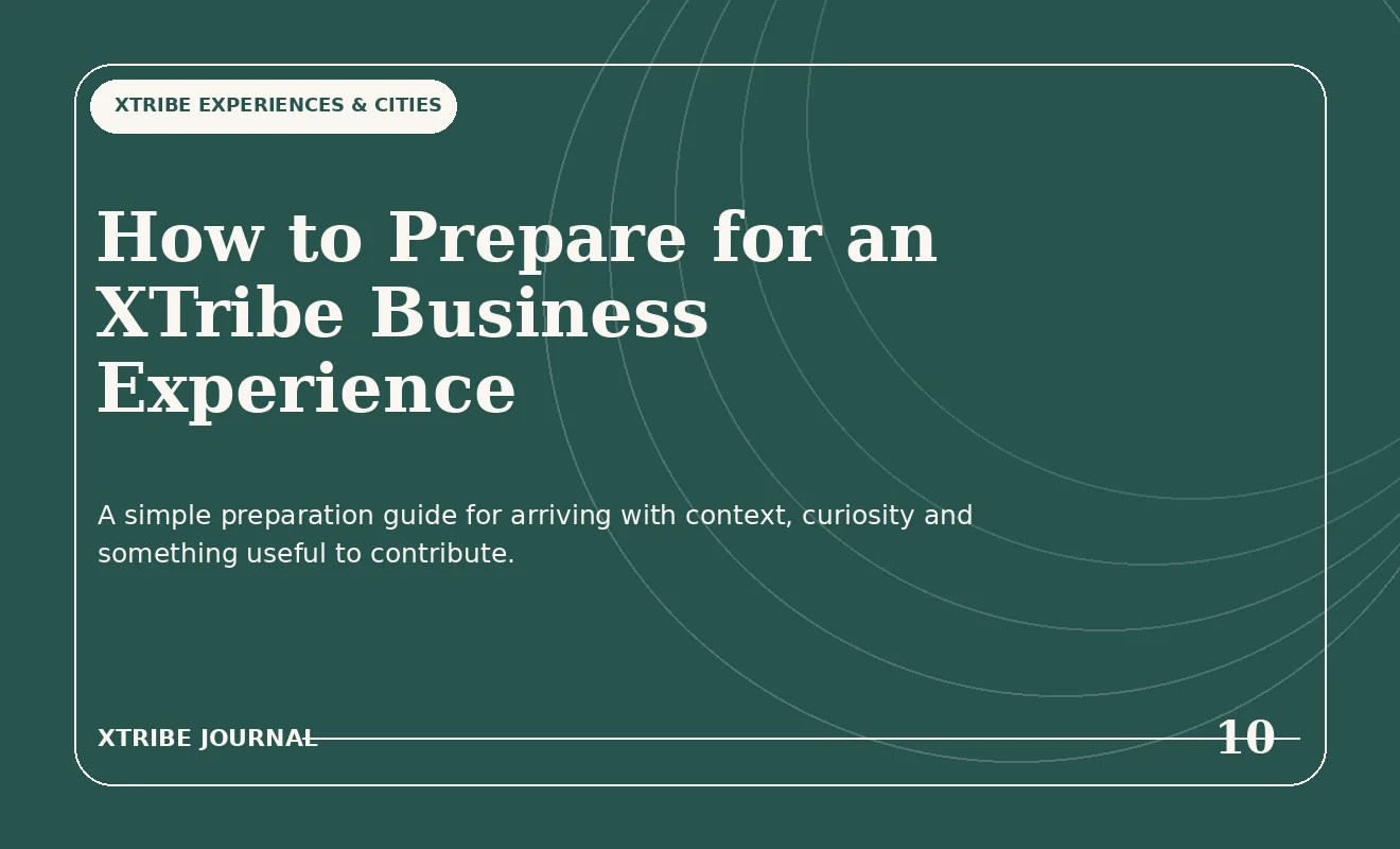 Editorial illustration for preparing to attend an XTribe business experience
